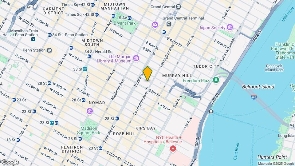 128 E 35th St Map and Location Details