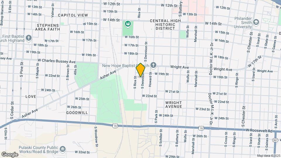 1914 S Dennison St Map and Location Details