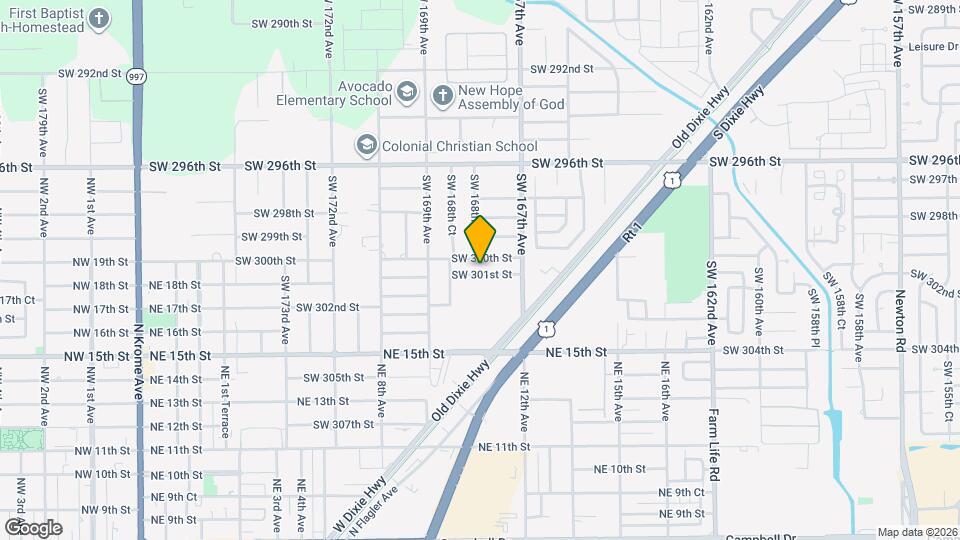 16765 SW 301st St Map and Location Details