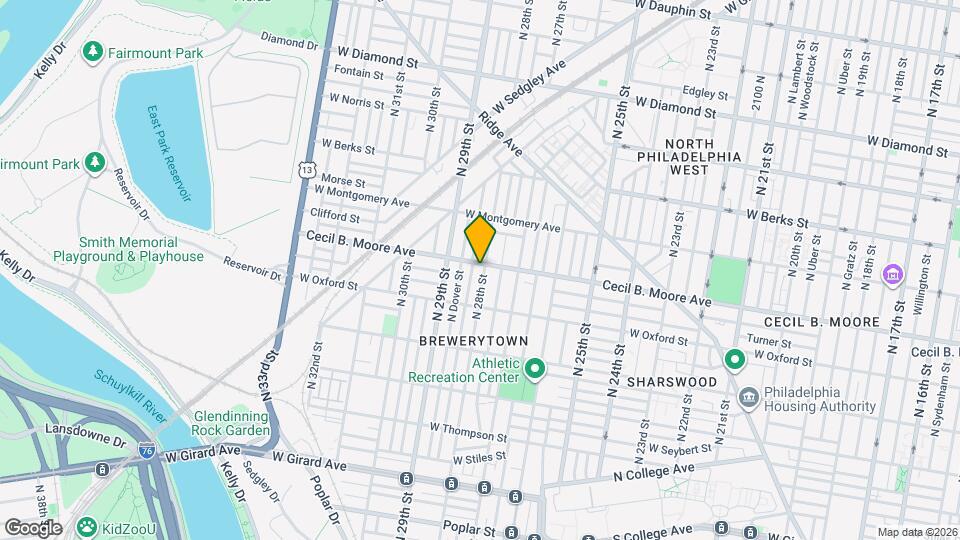 2802 Cecil B. Moore Ave Map and Location Details