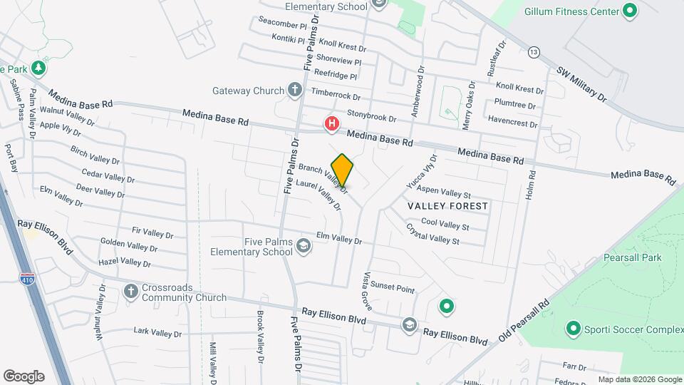 5822 Branch Valley Dr Map and Location Details