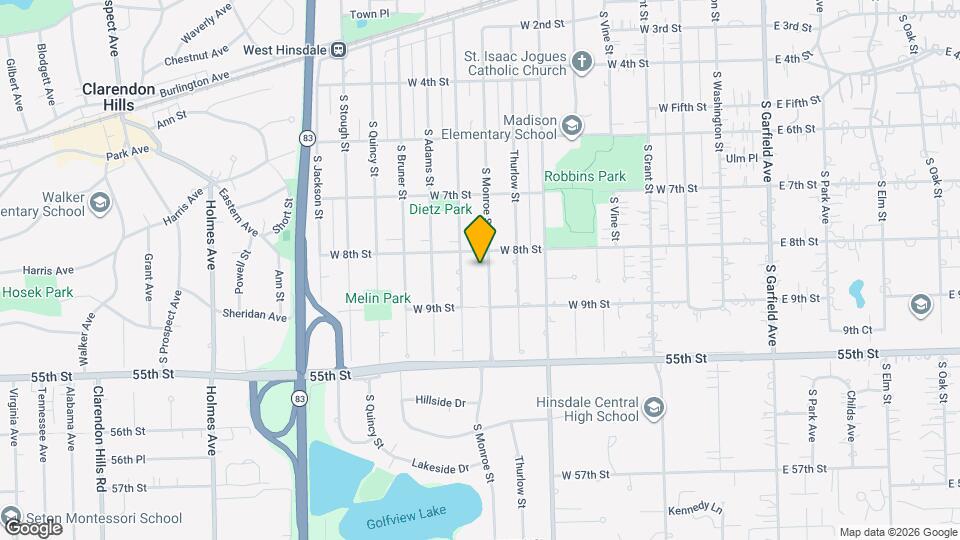 818 S Monroe St Map and Location Details