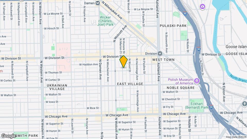 1111 N Honore St, Unit #3 Map and Location Details