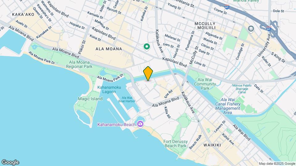 1551 Ala Wai Blvd, Unit The Watermark Map and Location Details