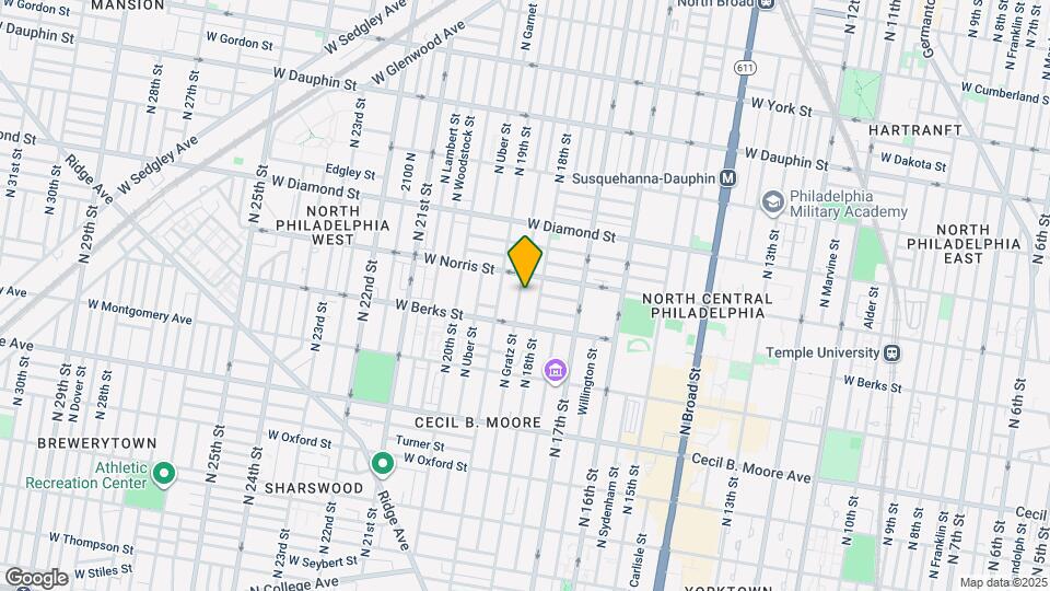 1937 N Gratz St, Unit 1 Map and Location Details