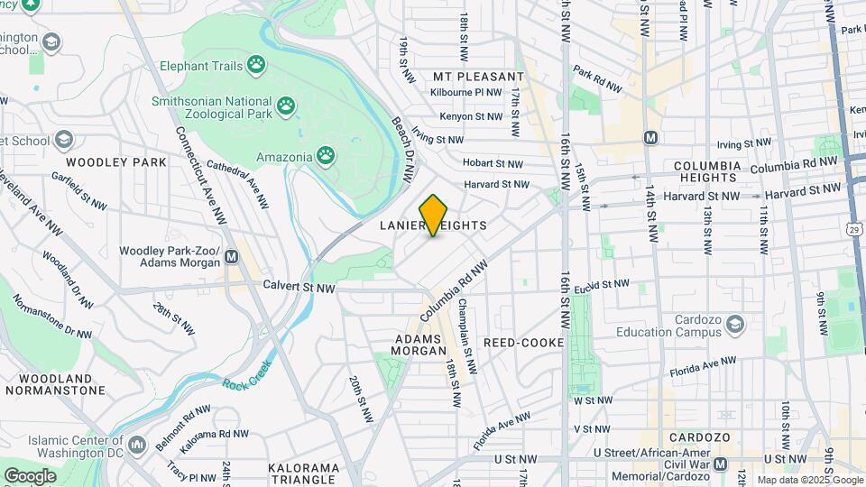 1830 Ontario Pl NW, Unit Apt B Map and Location Details