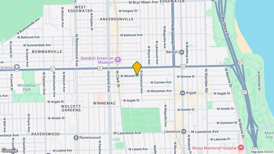 1407 W Winona St, Unit 2 Map and Location Details