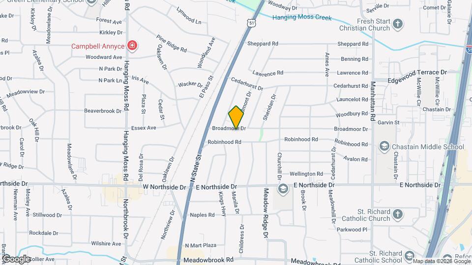 235 Broadmoor Dr Map and Location Details