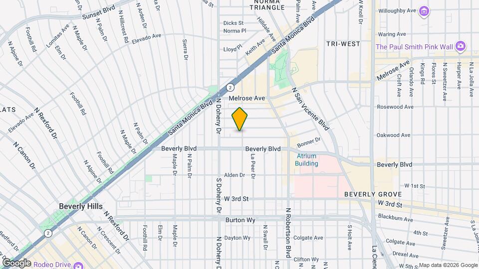 9005 Rosewood Ave Map and Location Details