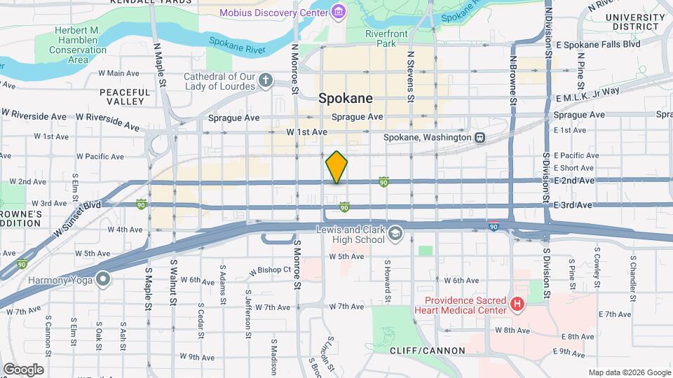 811 W 2nd Ave Map and Location Details