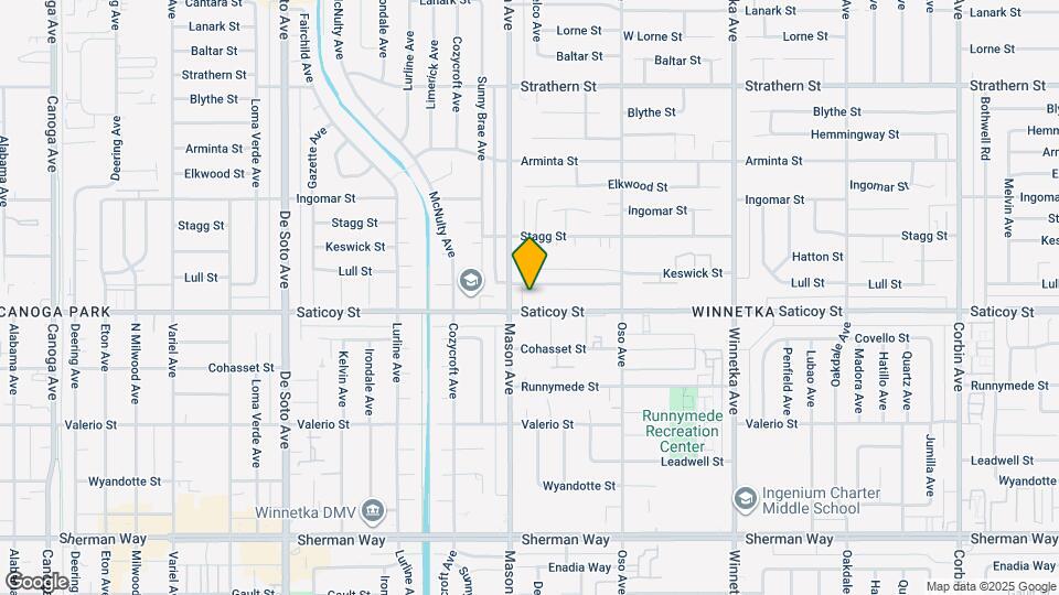 20445 Saticoy St Map and Location Details