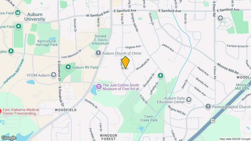 Auburn Southside Home Available! Map and Location Details