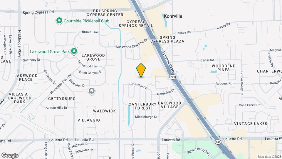 11511 Maple Falls Dr Mapa y Detalles de la Ubicación