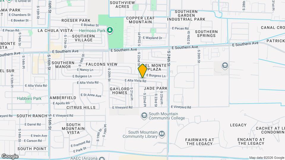 2210 E Alta Vista Rd Mapa y Detalles de la Ubicación