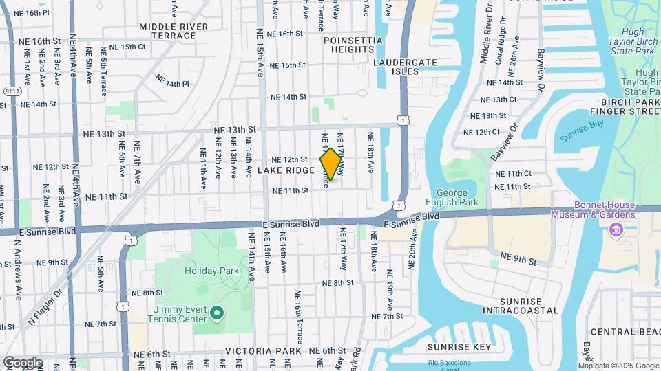 1104 NE 17th Terrace Map and Location Details