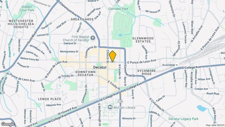 225 E Ponce de Leon Ave Mapa y Detalles de la Ubicación