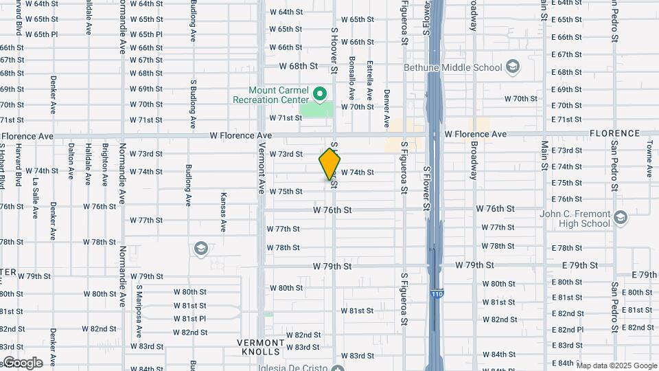 7423 S Hoover St Map and Location Details