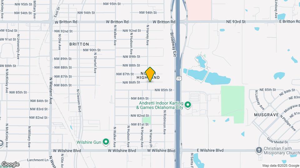 8616 N Harvey Ave Map and Location Details