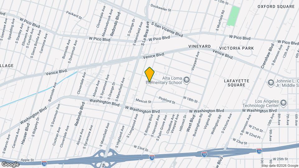 1750 S Longwood Ave Mapa y Detalles de la Ubicación