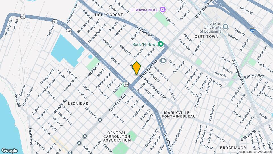 2514 S Carrollton Ave Mapa y Detalles de la Ubicación