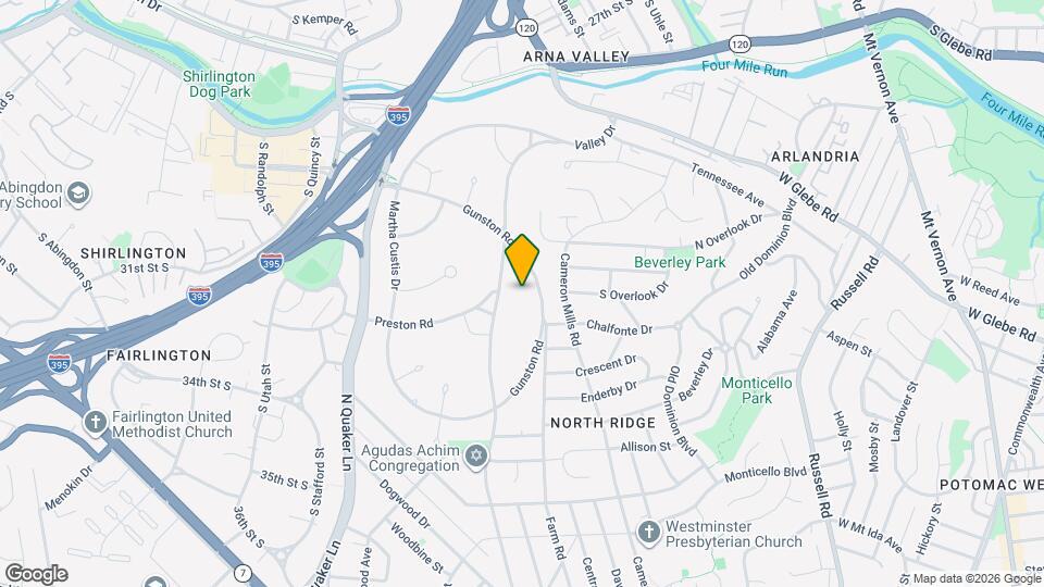 3472 Gunston Rd Map and Location Details