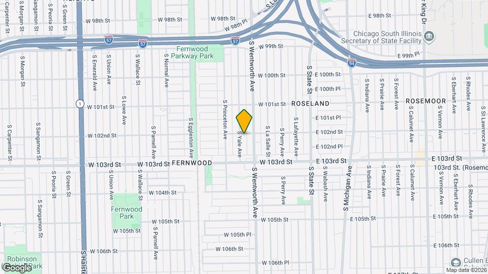 10205 S Yale Ave Map and Location Details