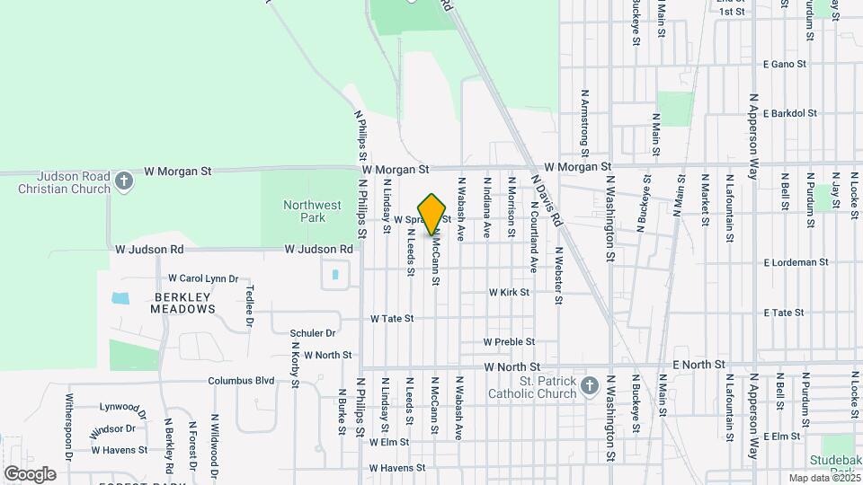 1729 N McCann St Map and Location Details
