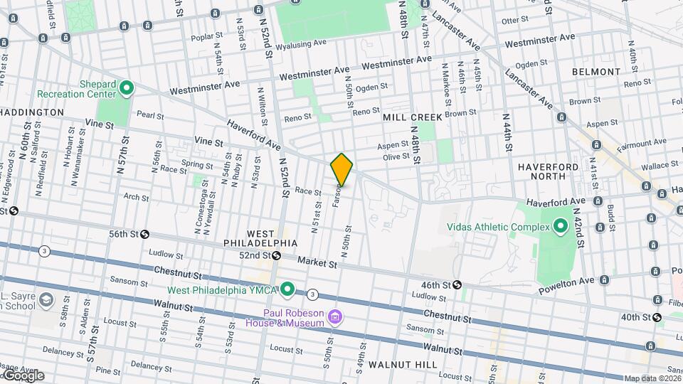 5021 Race St Map and Location Details