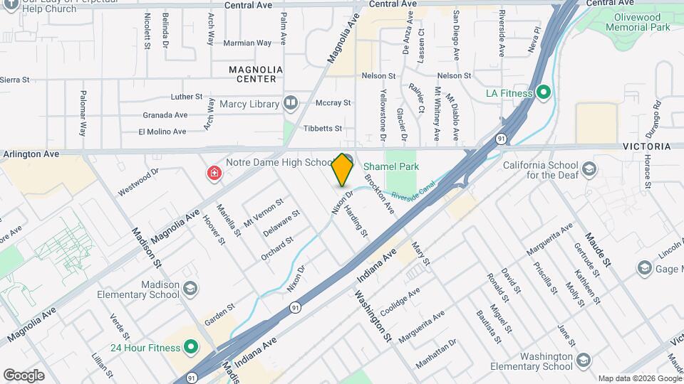 3627 Harding St Map and Location Details