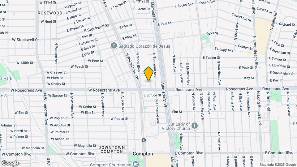 1109 N Mulberry Ave Map and Location Details