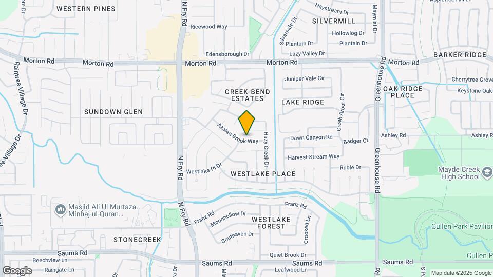 19634 Azalea Brook Way Map and Location Details