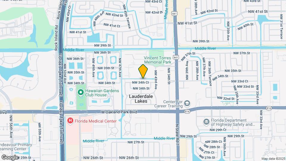4421 NW 34th Ct Map and Location Details
