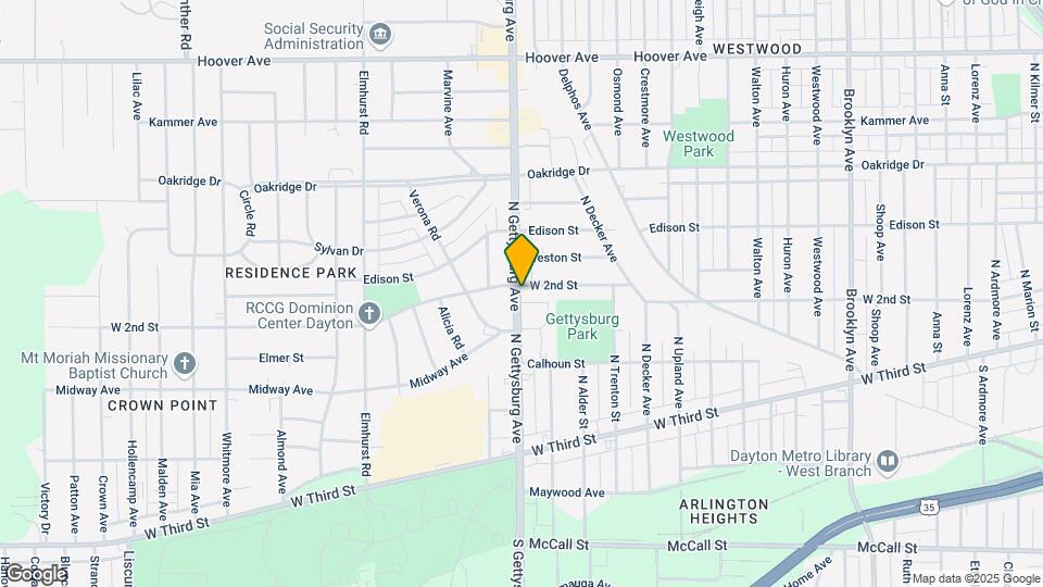 432 N Gettysburg Ave Mapa y Detalles de la Ubicación