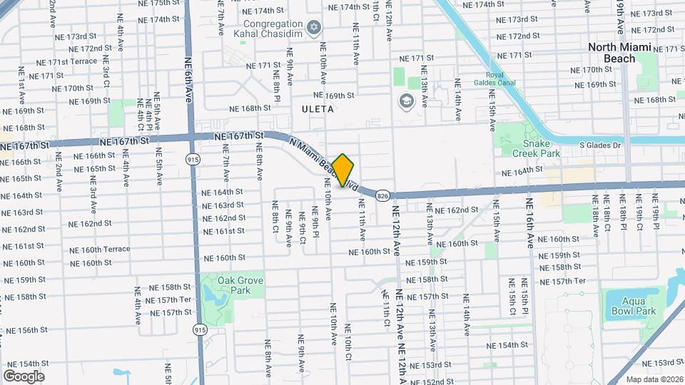 1051 NE 163rd St Map and Location Details