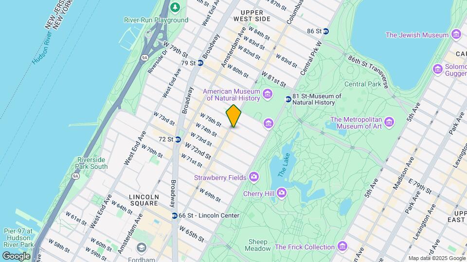 57 W 75th St Map and Location Details