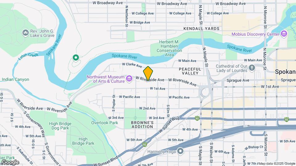 2027 W Riverside Ave Map and Location Details