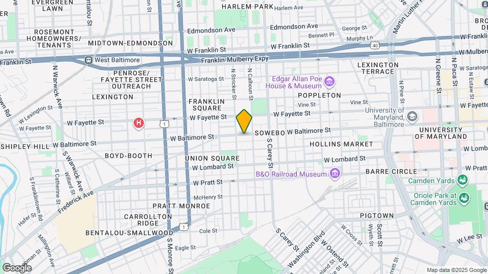 1421 W Baltimore St Map and Location Details