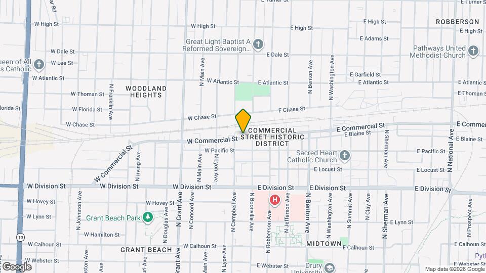 302 W Commercial St Map and Location Details