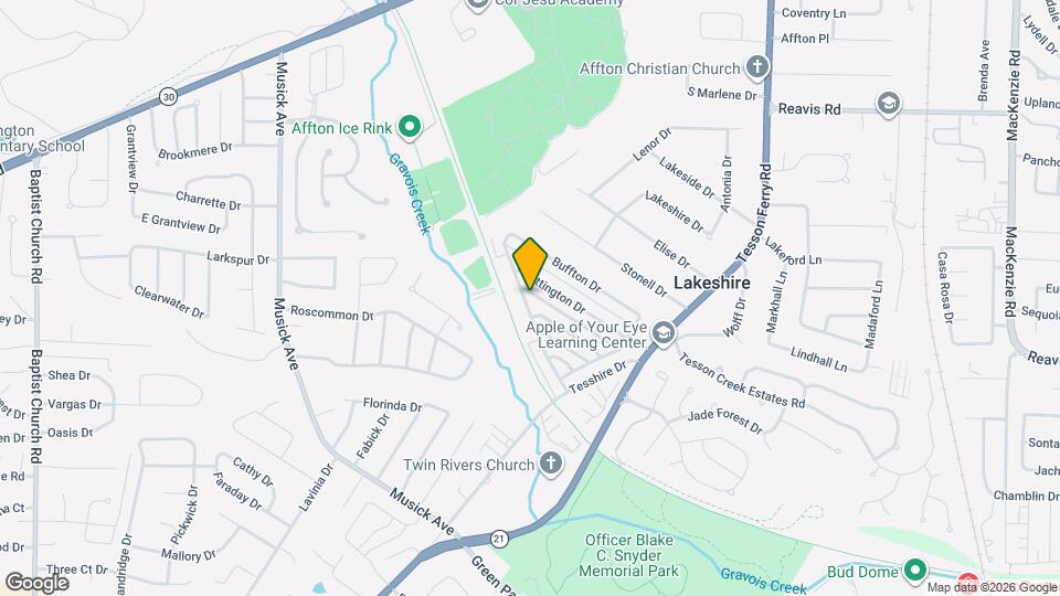 10161 Squire Meadows Dr, Unit C Mapa y Detalles de la Ubicación