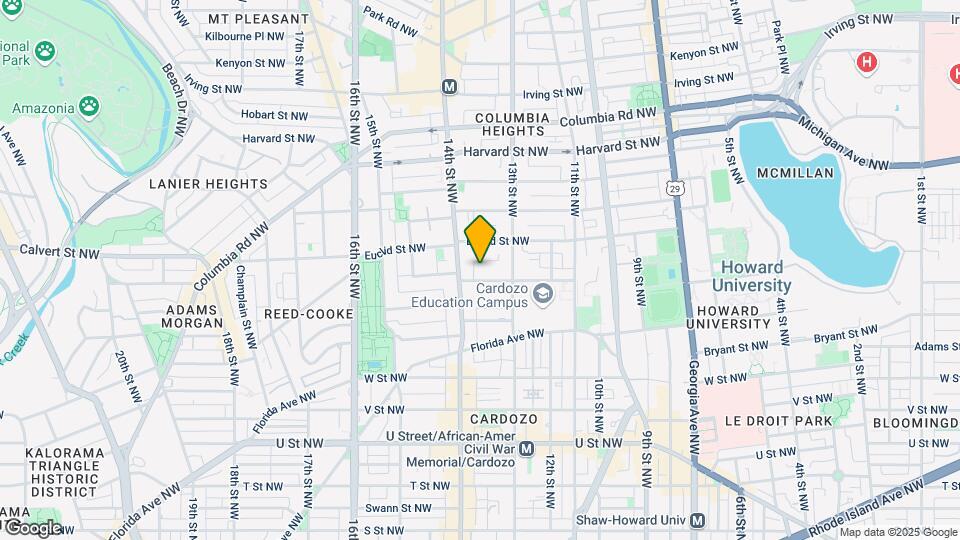 1341 Clifton St NW Map and Location Details