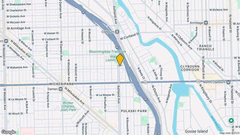 1560 W Wabansia Ave Map and Location Details