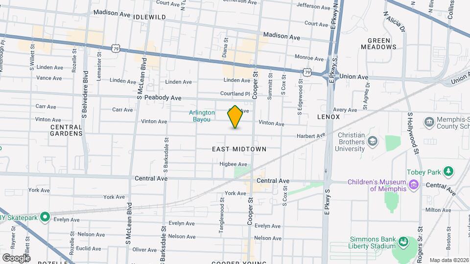 2086 Harbert Ave, Unit 2086 Harbert St Memphis Mapa y Detalles de la Ubicación