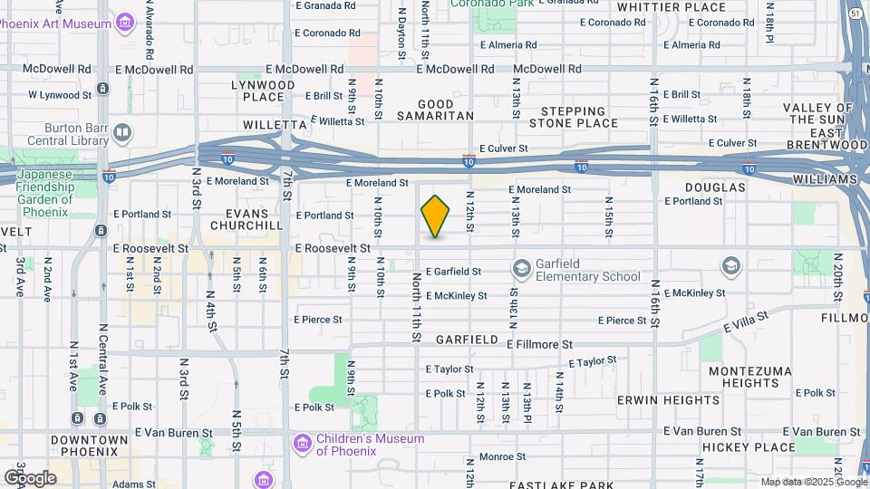 1118 E Roosevelt St Mapa y Detalles de la Ubicación