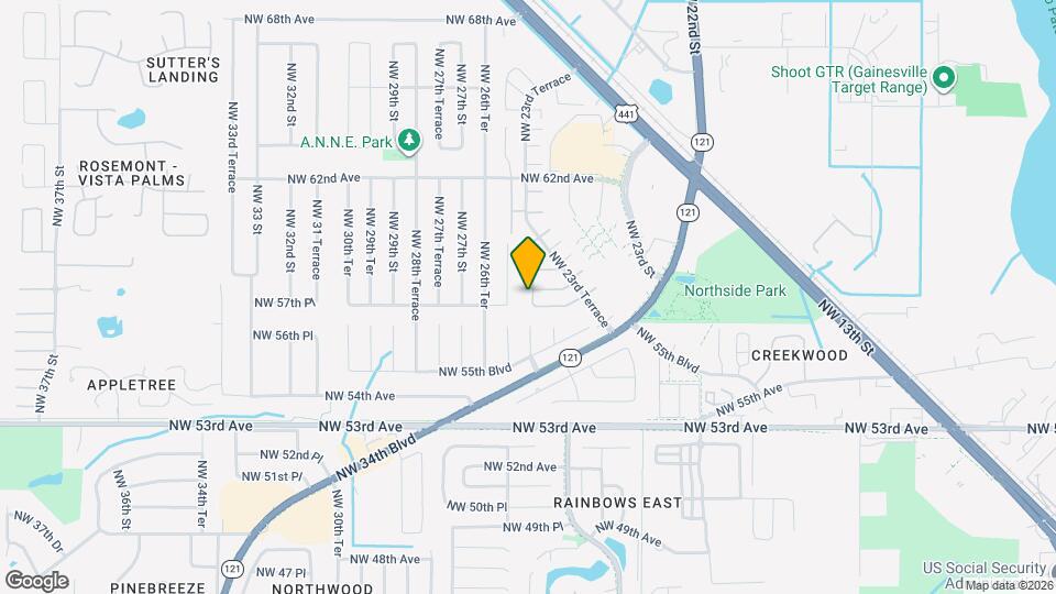 5730 NW 25th Terrace Map and Location Details