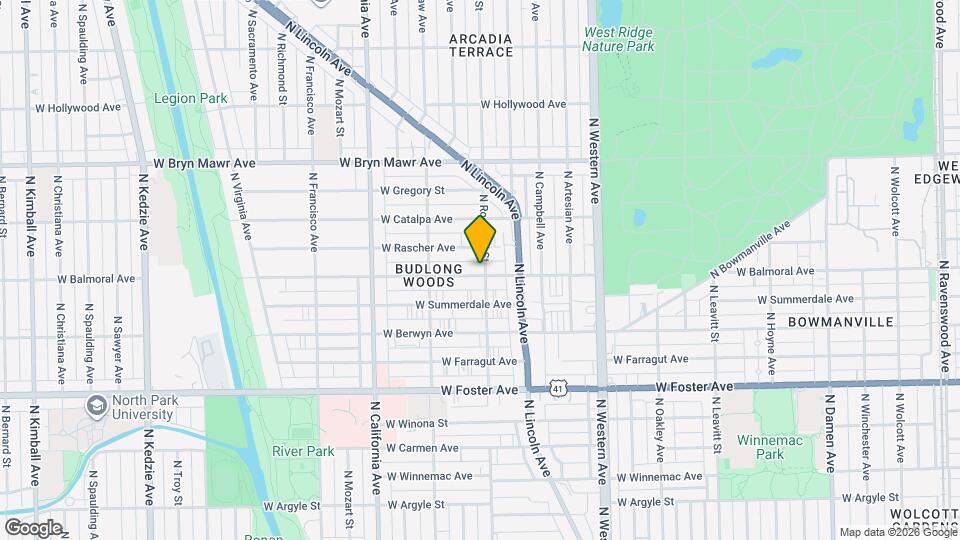 2606 W Balmoral Ave Mapa y Detalles de la Ubicación