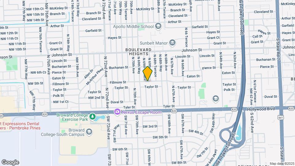 6920 Fillmore St Map and Location Details