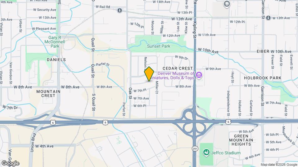 10500 W 8th Ave, Unit #8 Map and Location Details
