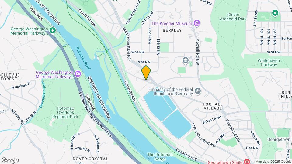 4836 Reservoir Rd NW, Unit 1 Map and Location Details