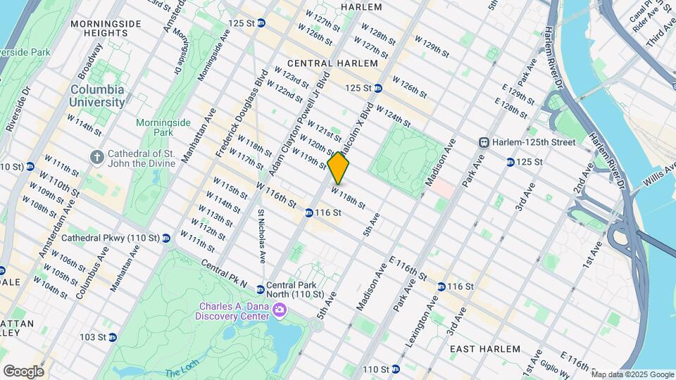 73 W 118th St Map and Location Details