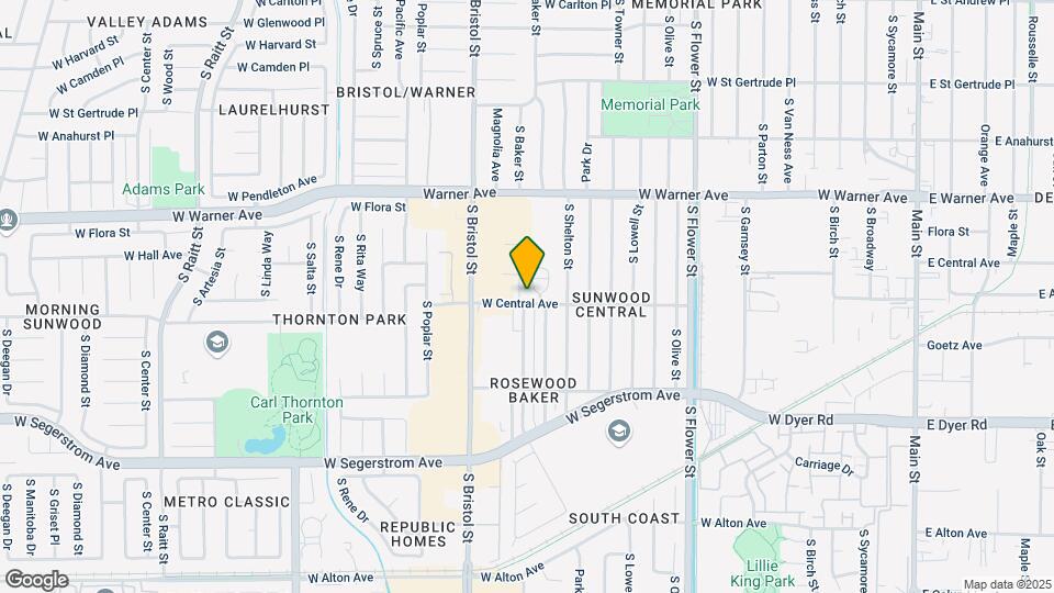 1039 W Central Ave Mapa y Detalles de la Ubicación